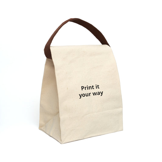 Canvas Lunch Bag — "Print it your way" Reusable Insulated Tote with Strap