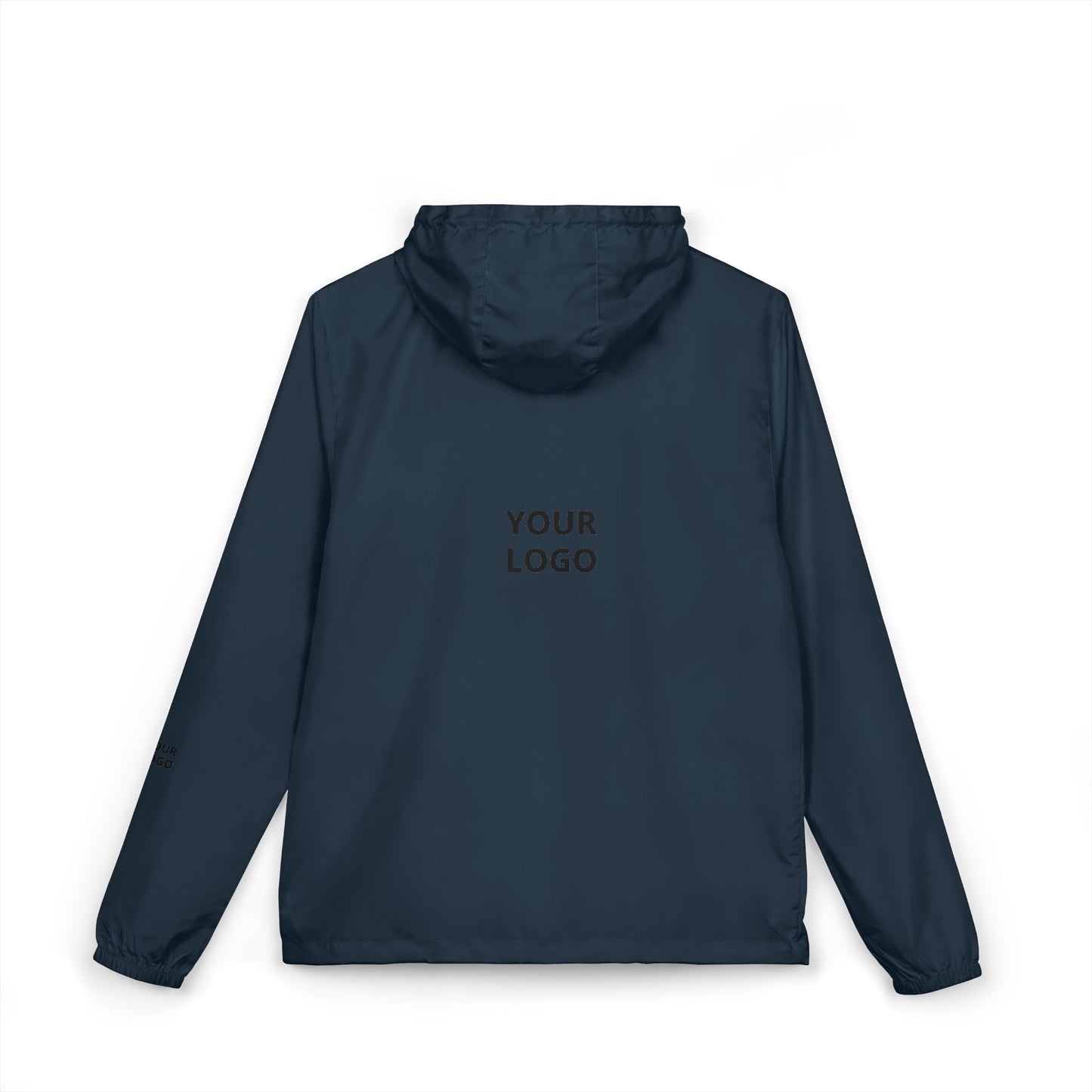 Windbreaker Jacket — Minimal "Your Logo" Lightweight Hooded Shell