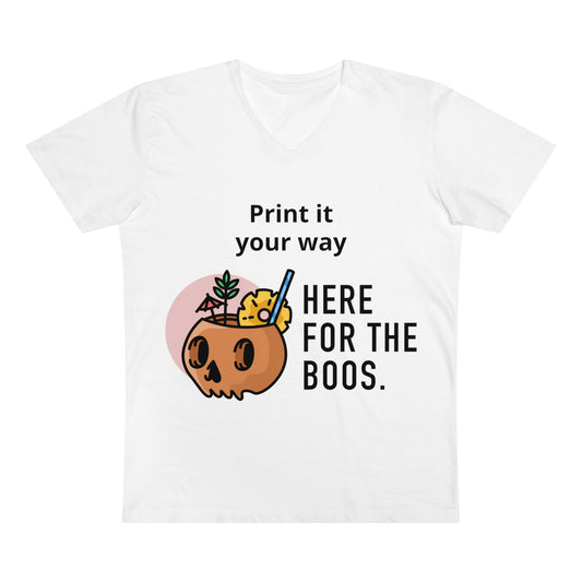 Here for the Boos Halloween V-Neck Tee