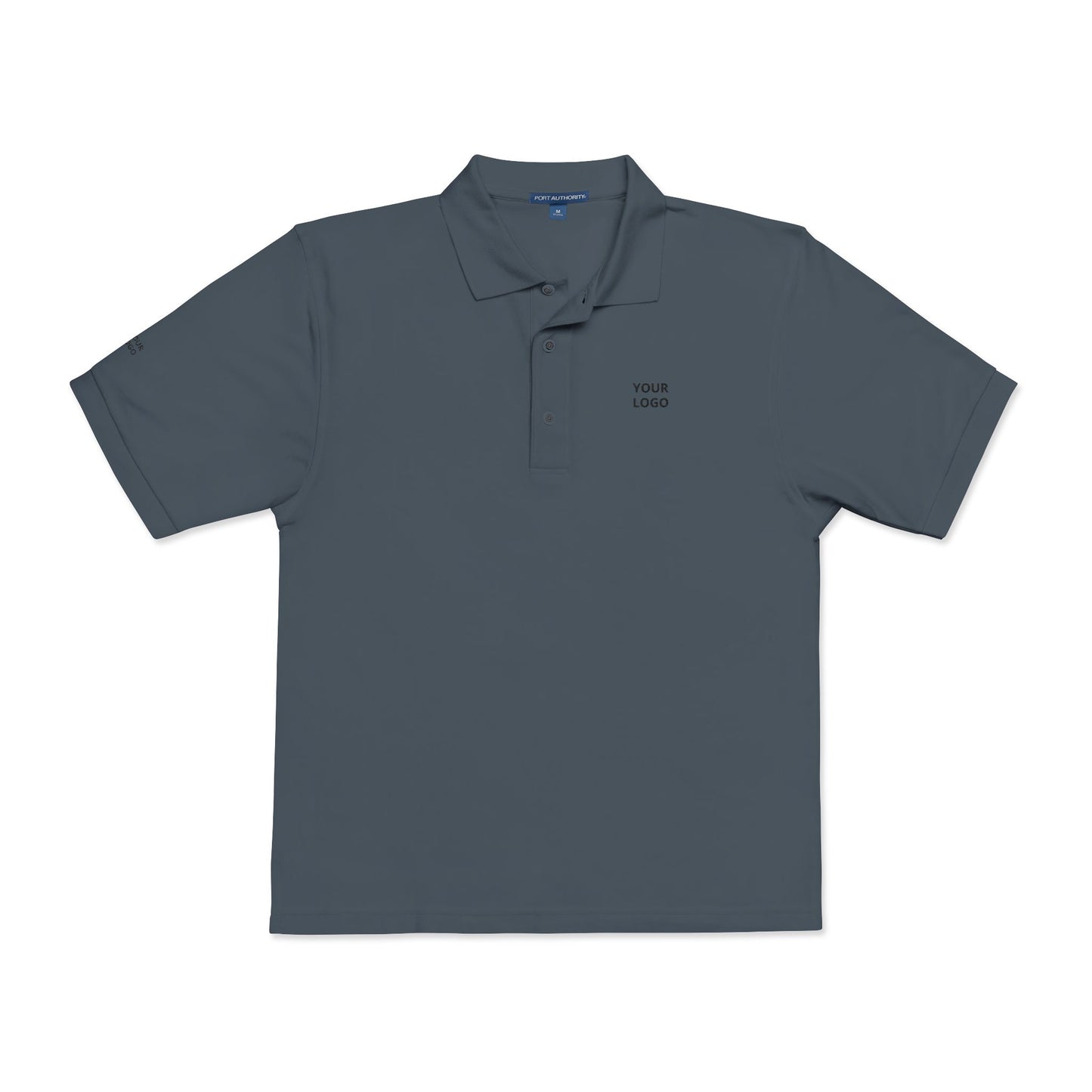 Embroidered Minimalist Polo — "YOUR LOGO" Chest Accent