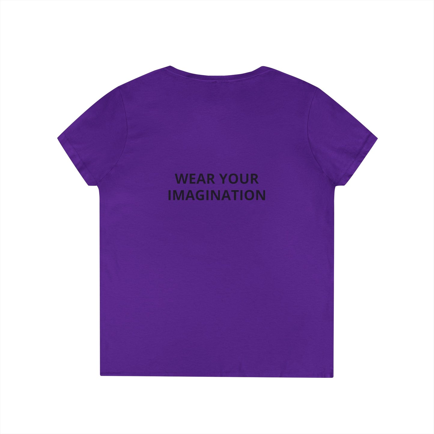 V-Neck T-Shirt — "Wear Your Imagination" Minimalist Inspirational Tee