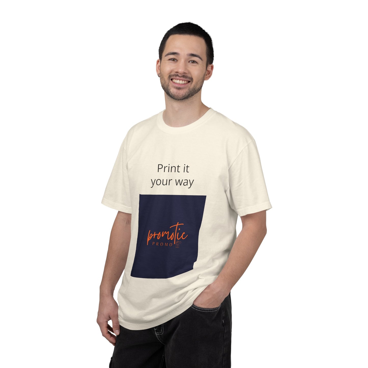 Promotic Promo Branded T-Shirt — Customizable Garment-Dyed Tee