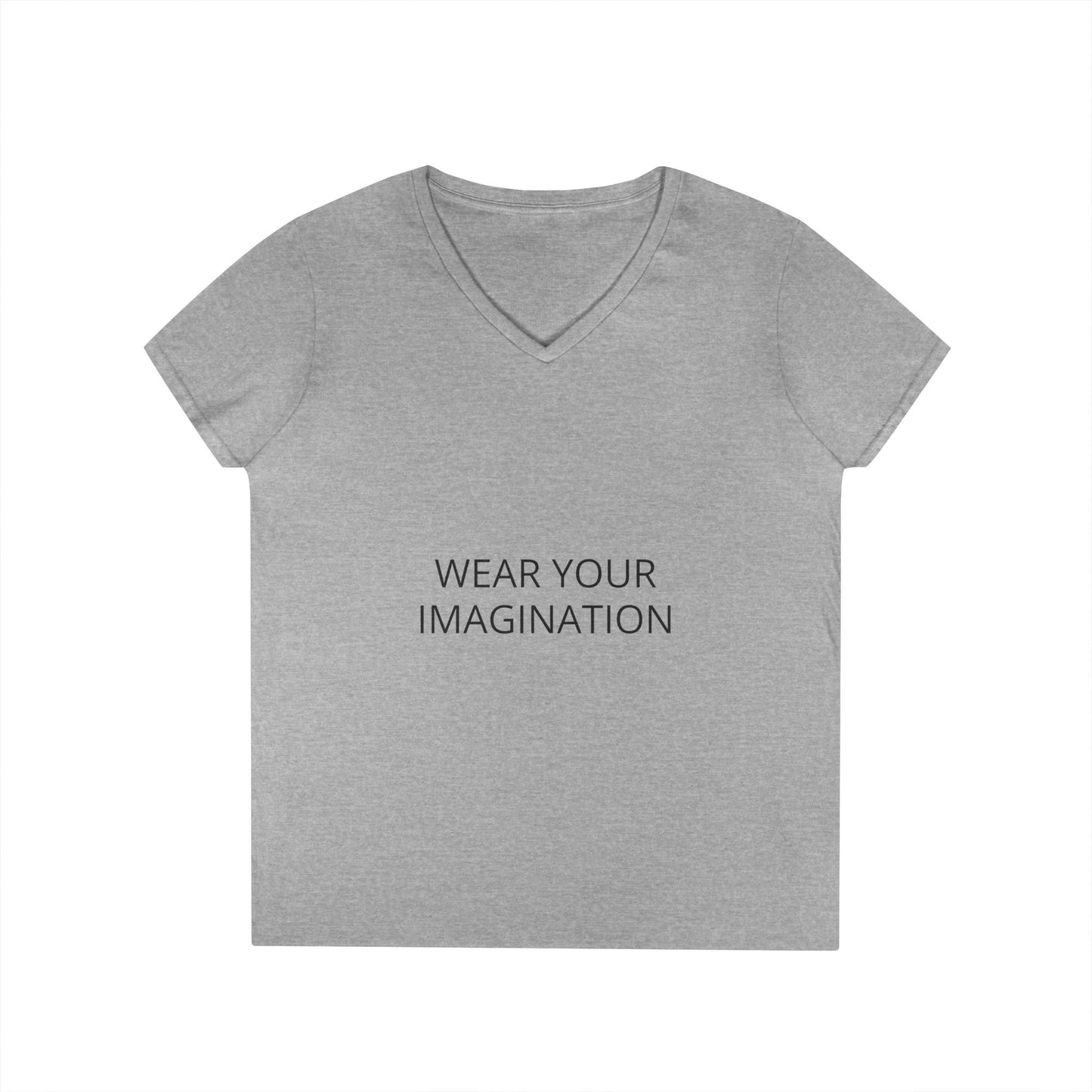 V-Neck T-Shirt — "Wear Your Imagination" Minimalist Inspirational Tee