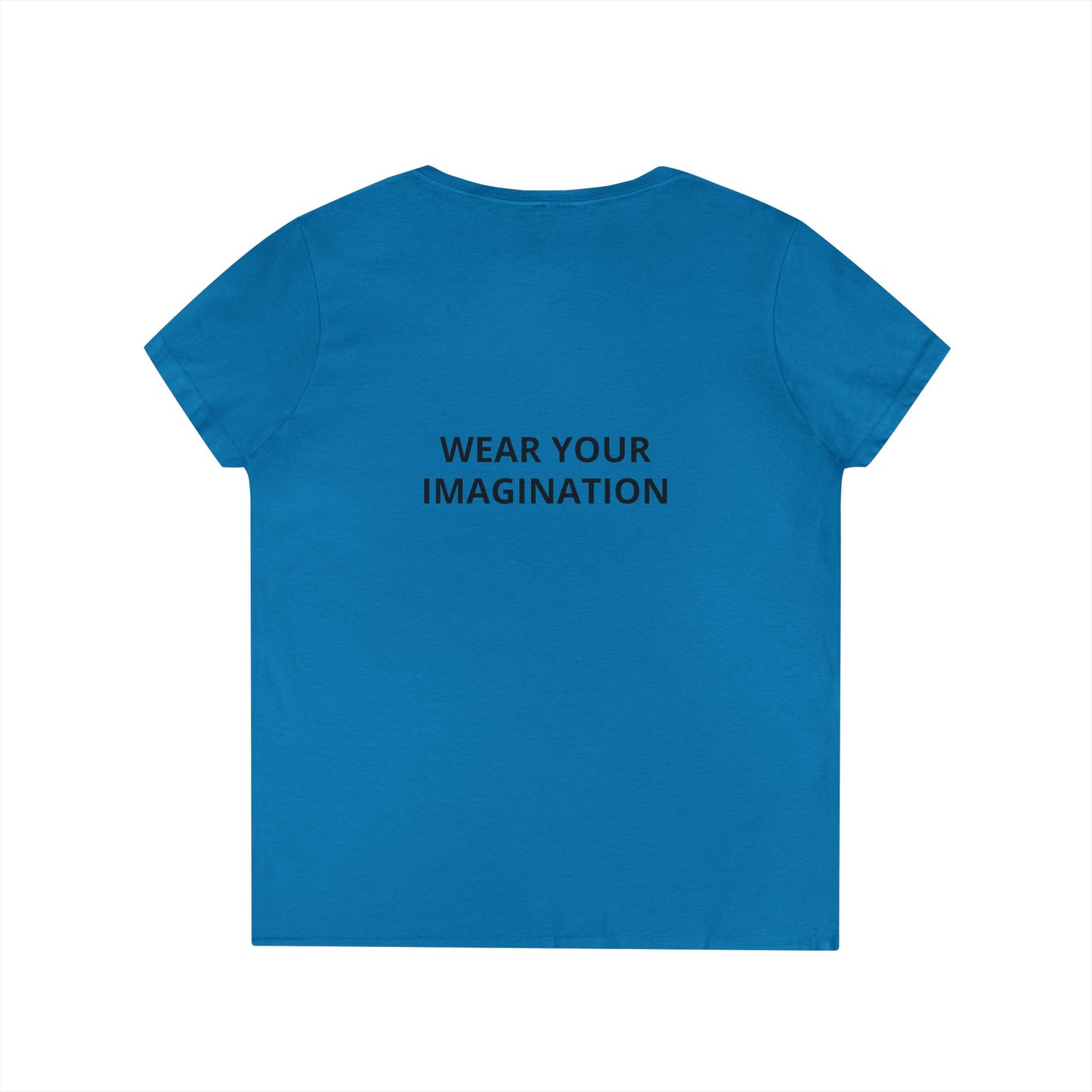 V-Neck T-Shirt — "Wear Your Imagination" Minimalist Inspirational Tee