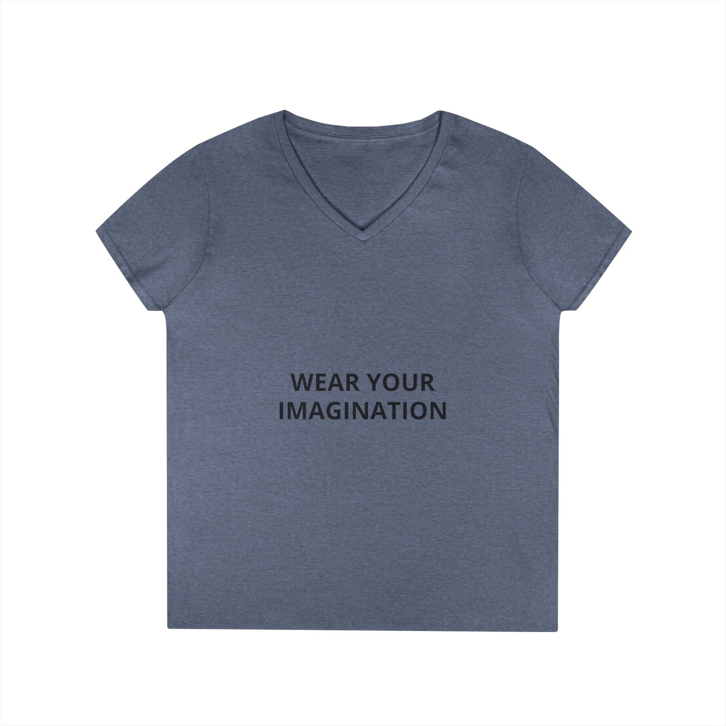 V-Neck T-Shirt — "Wear Your Imagination" Minimalist Inspirational Tee