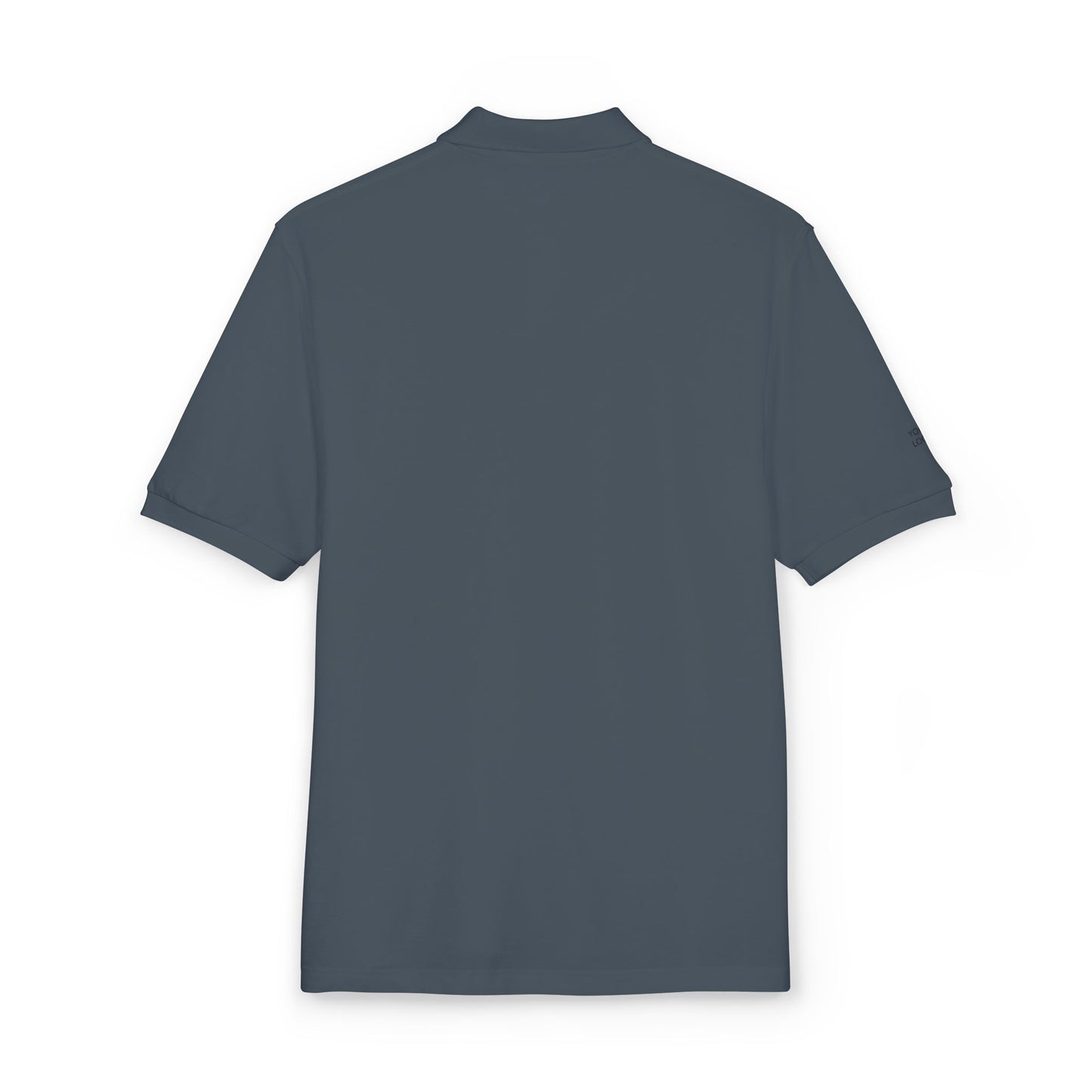 Embroidered Minimalist Polo — "YOUR LOGO" Chest Accent