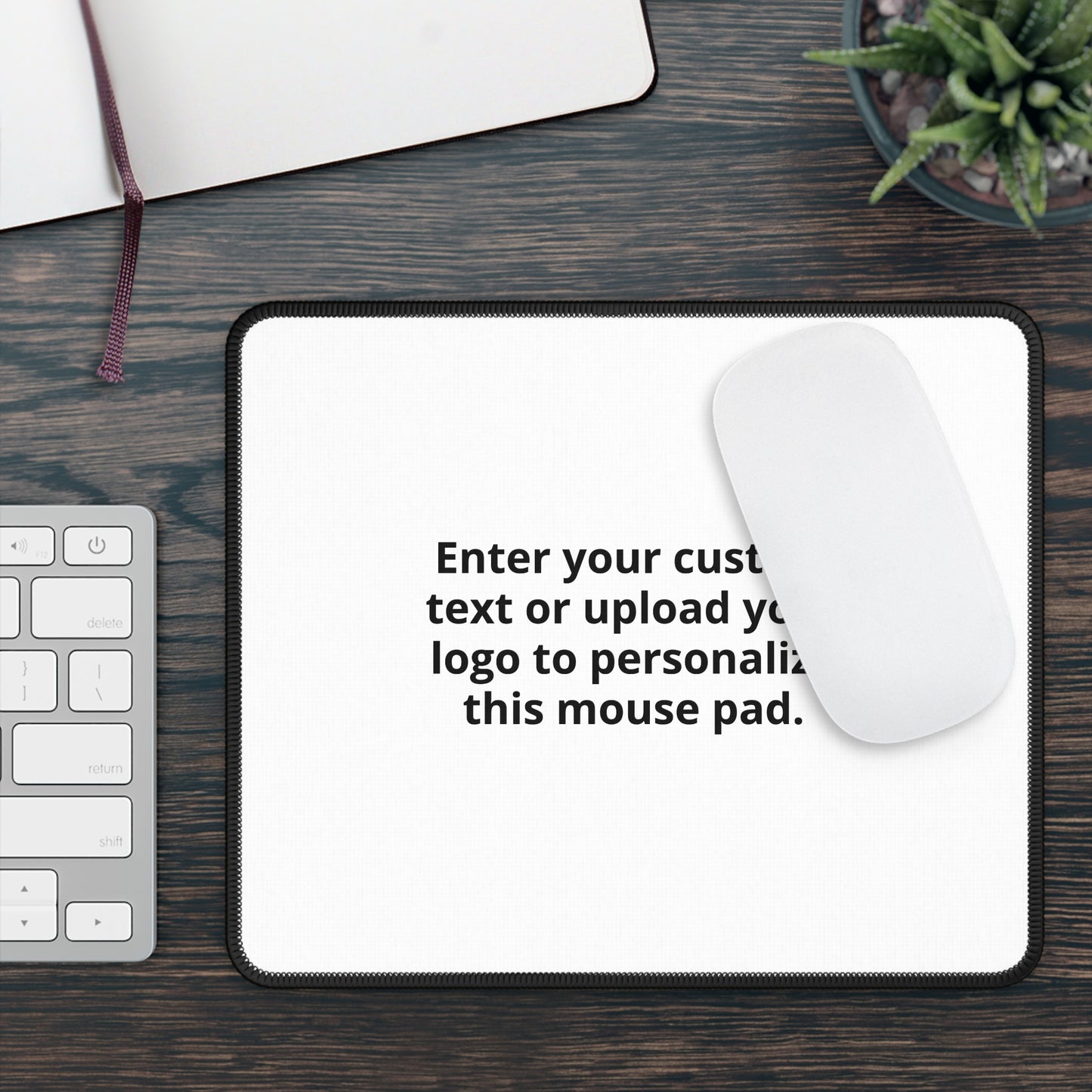 Custom Gaming Mouse Pad — Personalized Text or Logo, Non-Slip RGB-Ready Desk Mat
