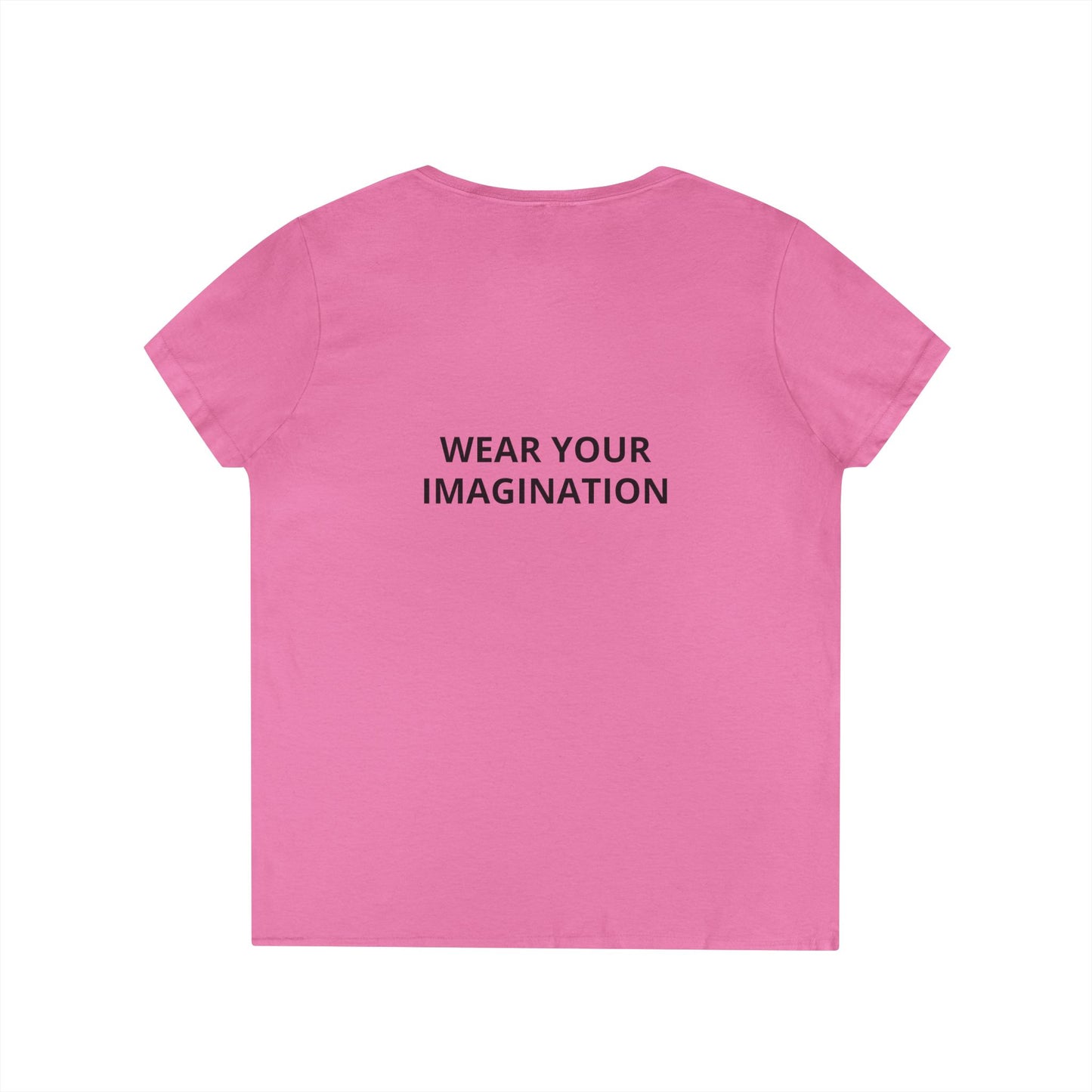 V-Neck T-Shirt — "Wear Your Imagination" Minimalist Inspirational Tee