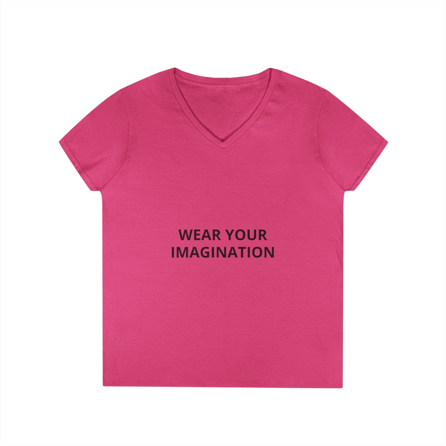 V-Neck T-Shirt — "Wear Your Imagination" Minimalist Inspirational Tee
