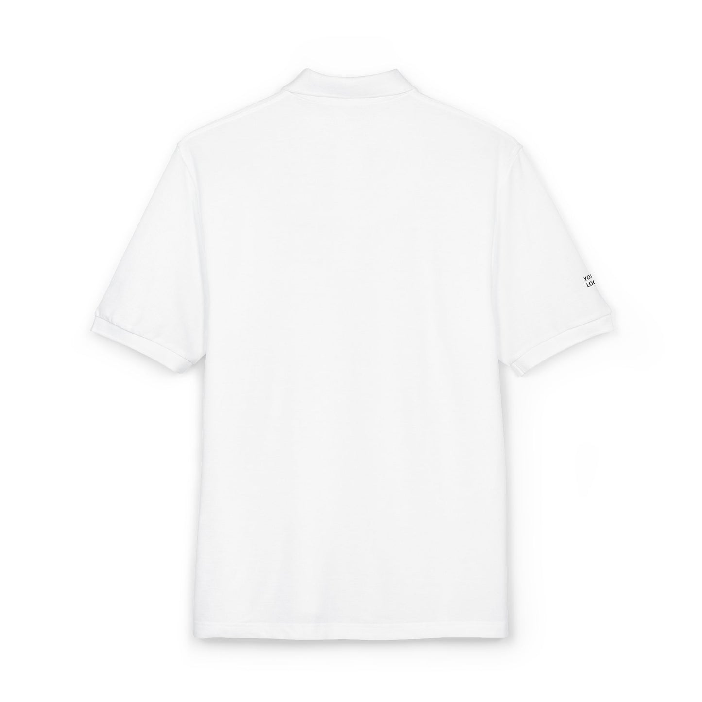 Embroidered Minimalist Polo — "YOUR LOGO" Chest Accent