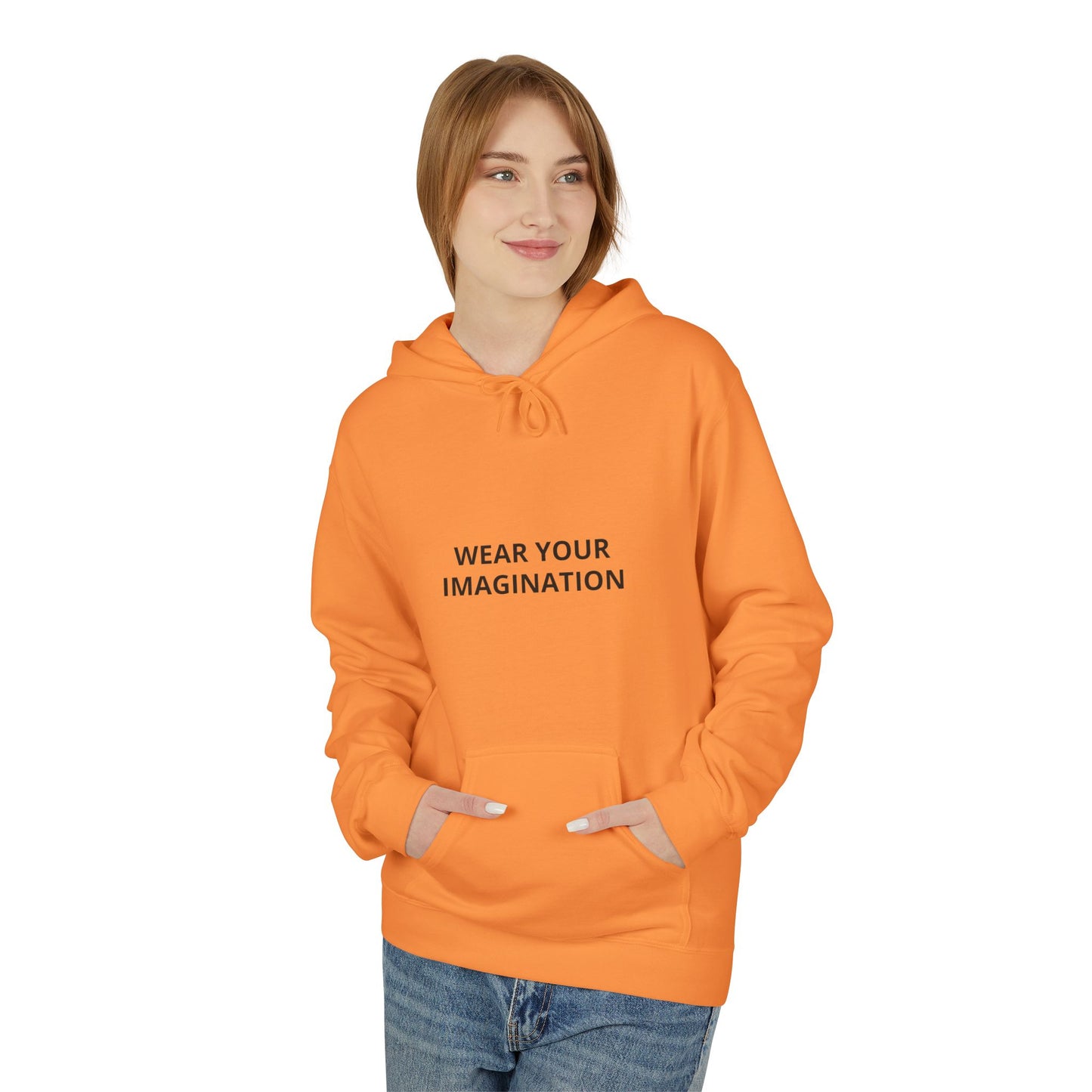 Hoodie — "Wear Your Imagination" Minimalist Inspirational Pullover