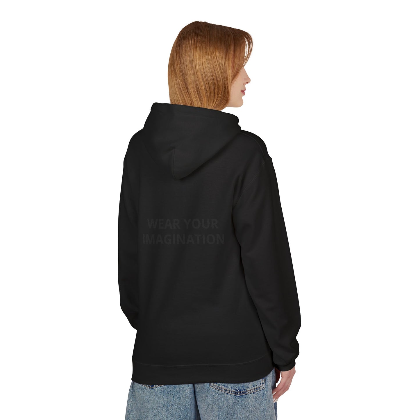 Hoodie — "Wear Your Imagination" Minimalist Inspirational Pullover