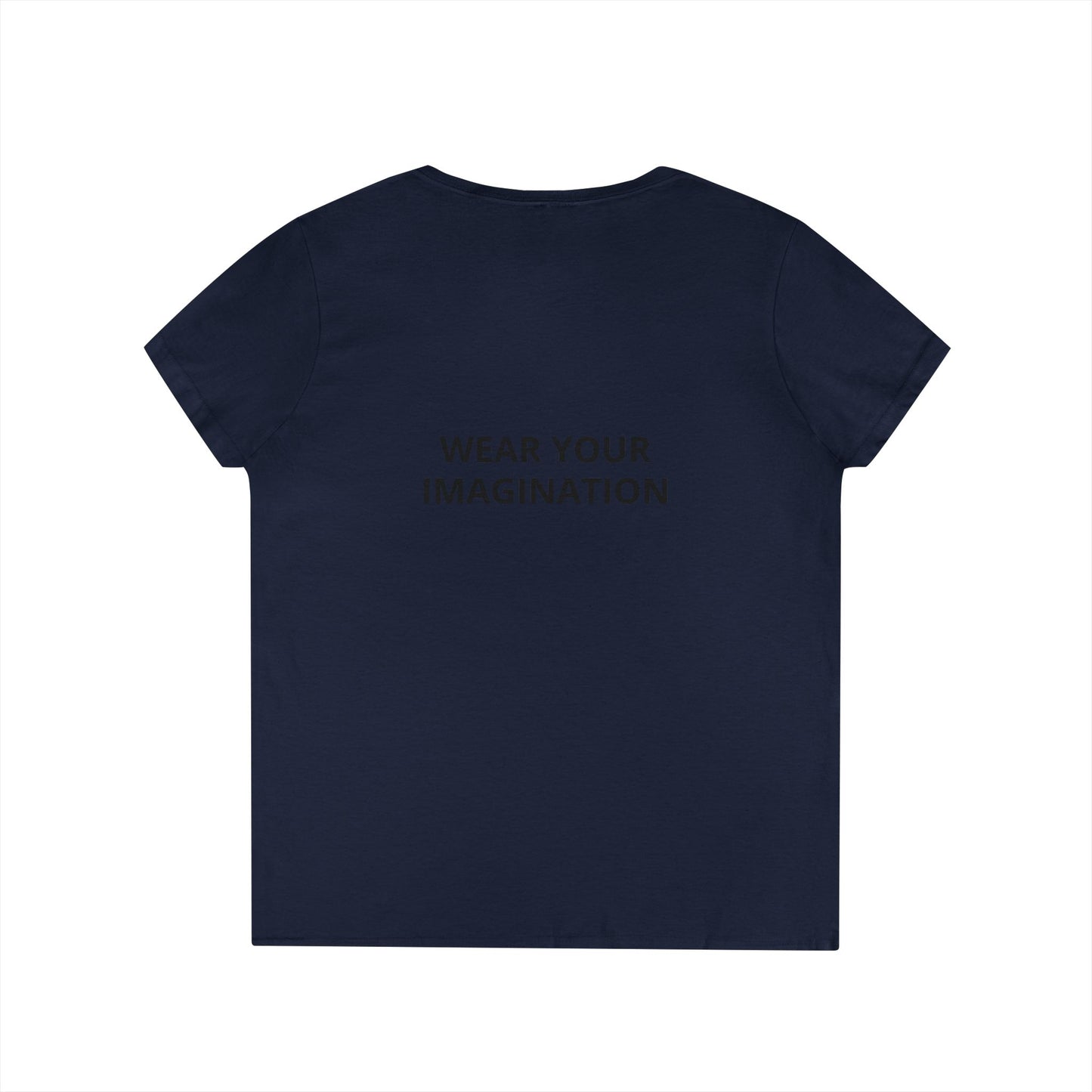 V-Neck T-Shirt — "Wear Your Imagination" Minimalist Inspirational Tee
