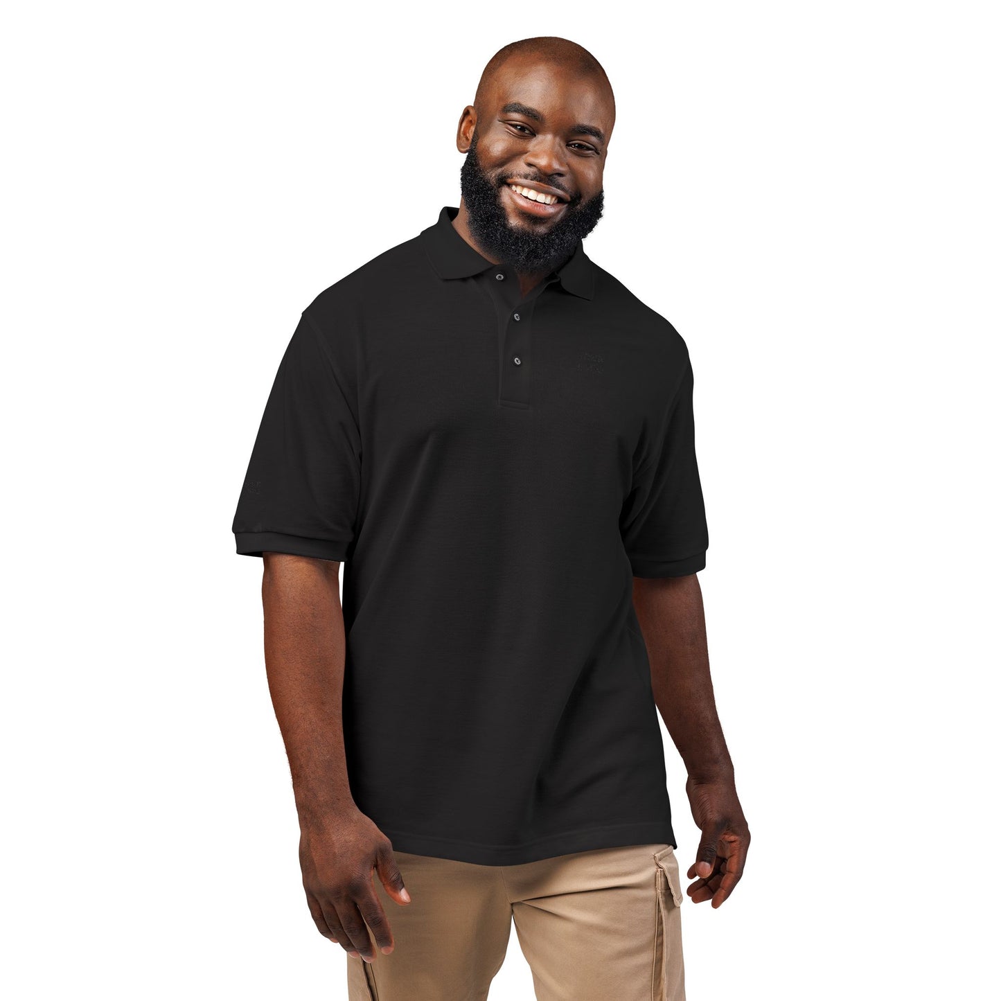Embroidered Minimalist Polo — "YOUR LOGO" Chest Accent