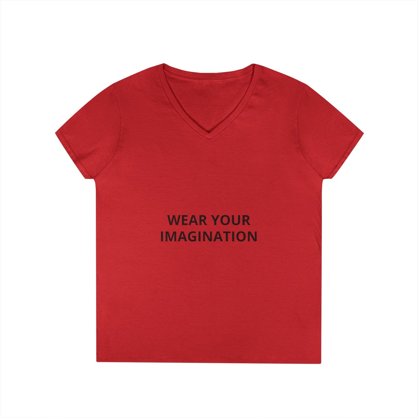 V-Neck T-Shirt — "Wear Your Imagination" Minimalist Inspirational Tee