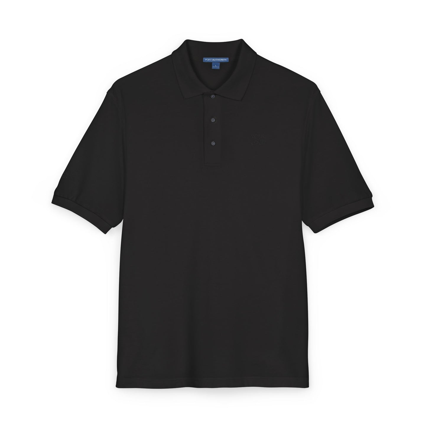 Embroidered Minimalist Polo — "YOUR LOGO" Chest Accent