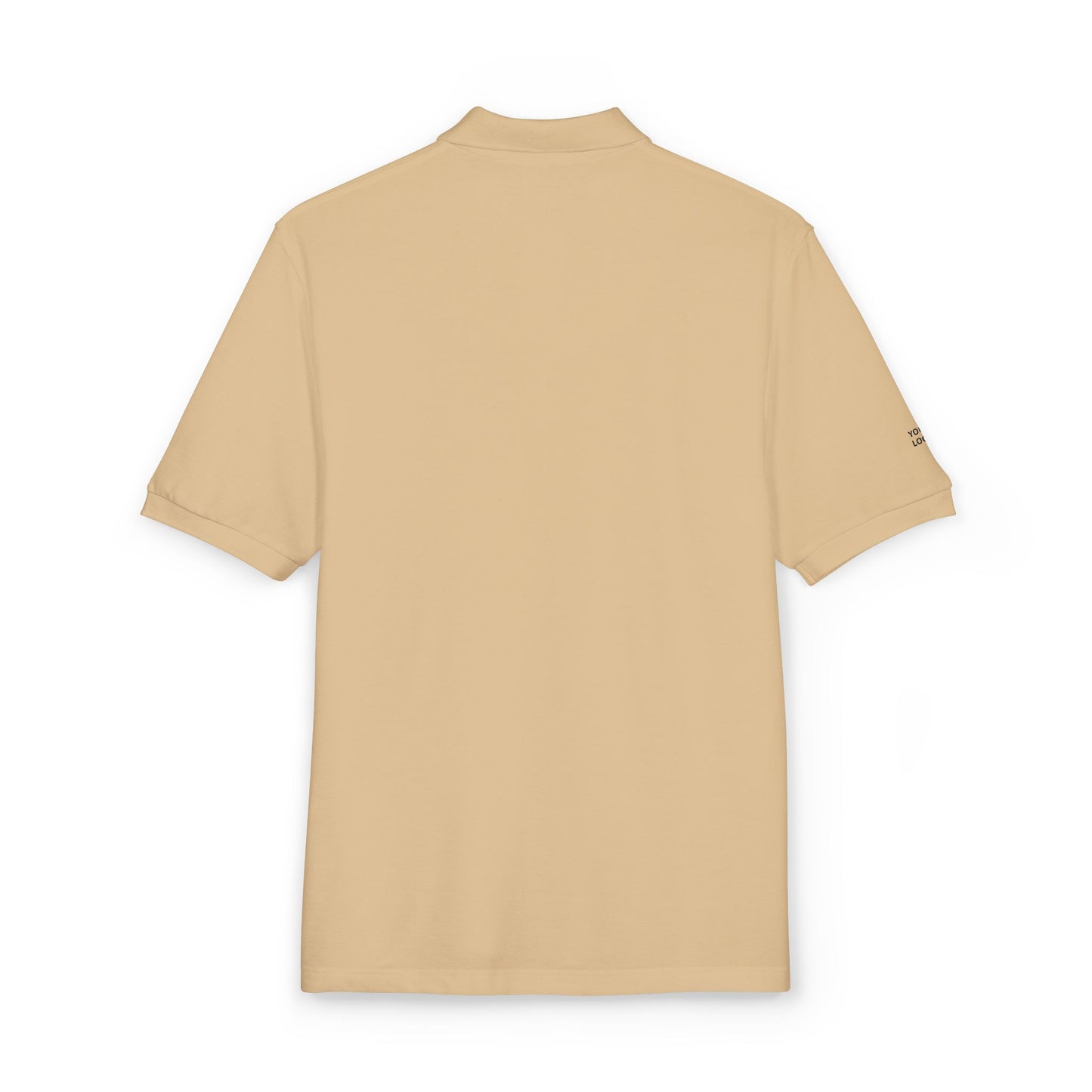 Embroidered Minimalist Polo — "YOUR LOGO" Chest Accent