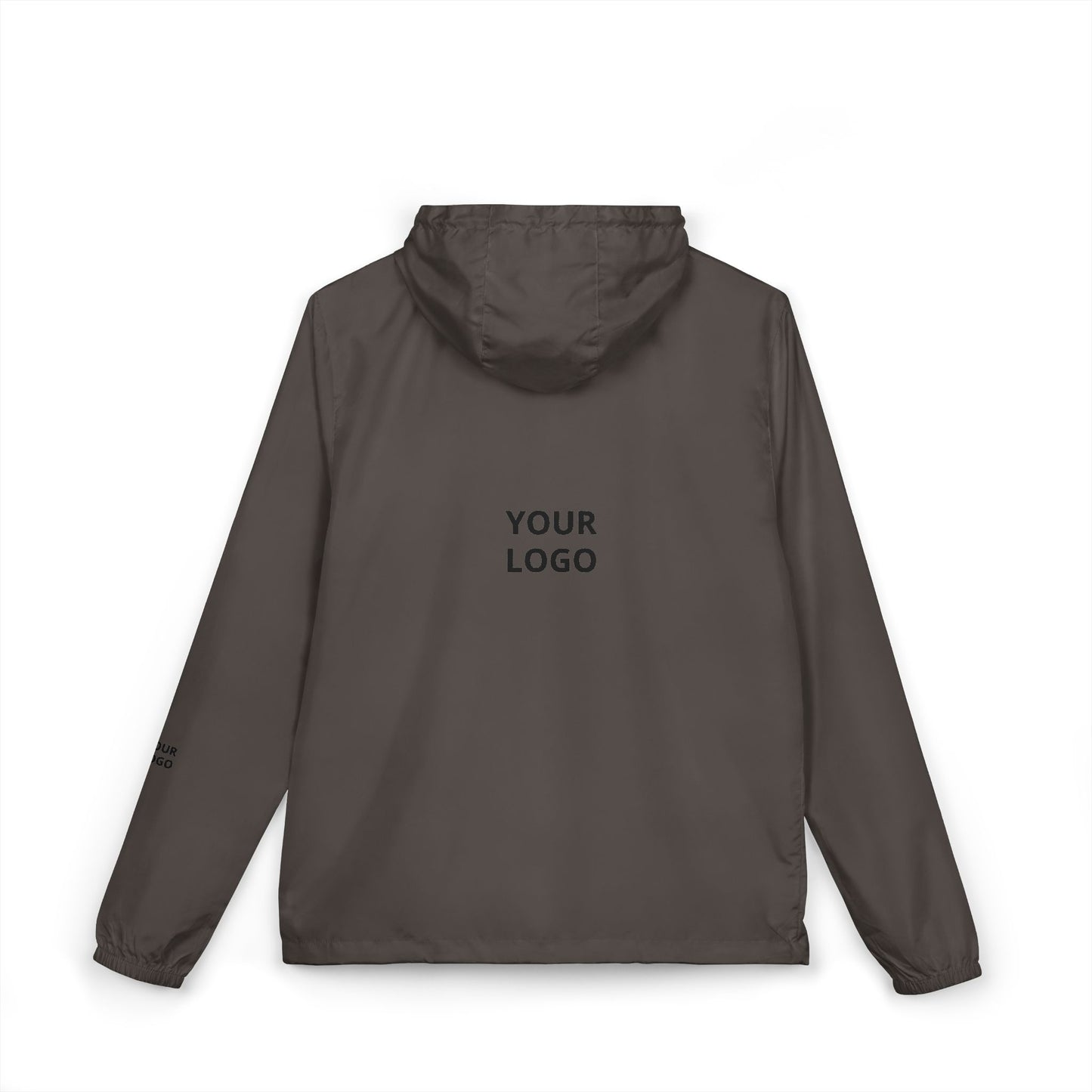 Windbreaker Jacket — Minimal "Your Logo" Lightweight Hooded Shell