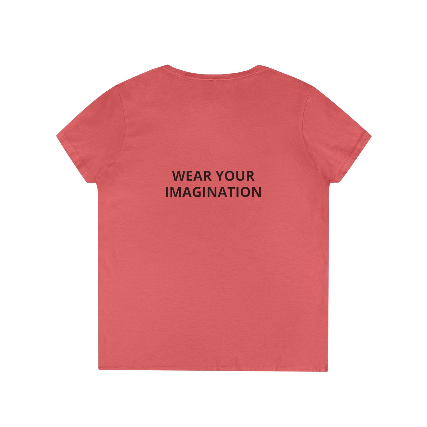 V-Neck T-Shirt — "Wear Your Imagination" Minimalist Inspirational Tee