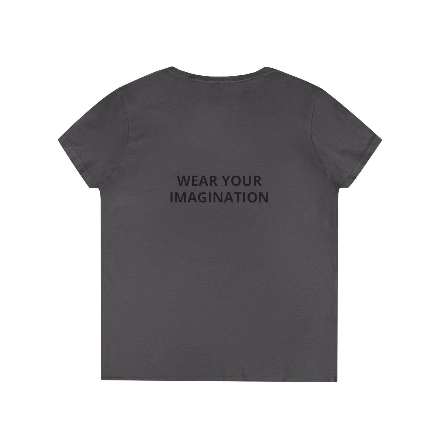 V-Neck T-Shirt — "Wear Your Imagination" Minimalist Inspirational Tee