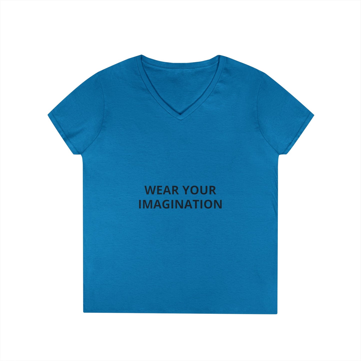 V-Neck T-Shirt — "Wear Your Imagination" Minimalist Inspirational Tee