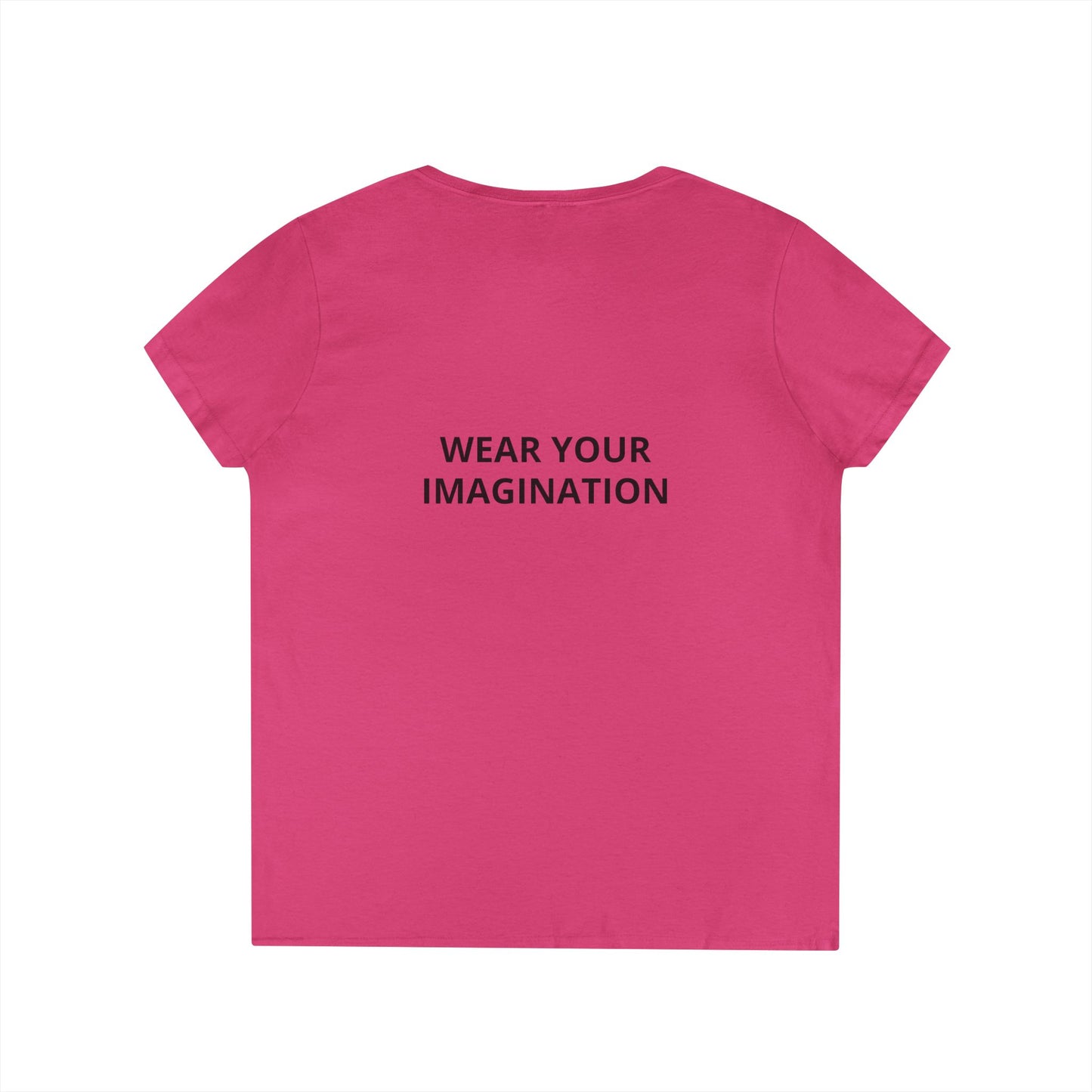 V-Neck T-Shirt — "Wear Your Imagination" Minimalist Inspirational Tee