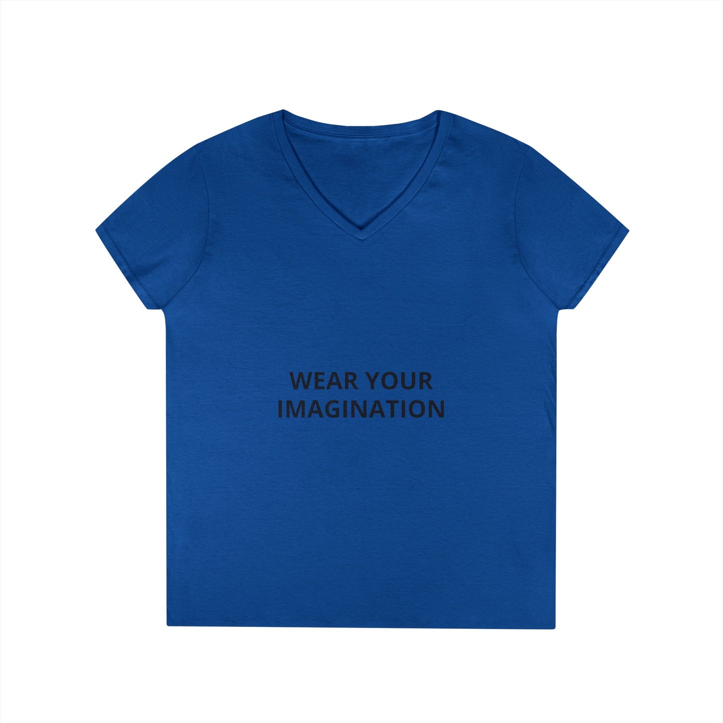 V-Neck T-Shirt — "Wear Your Imagination" Minimalist Inspirational Tee
