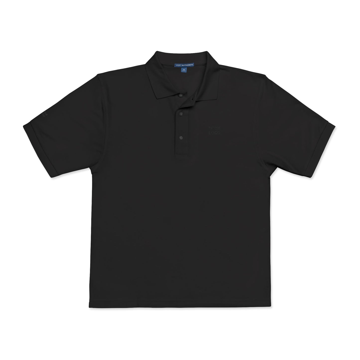 Embroidered Minimalist Polo — "YOUR LOGO" Chest Accent