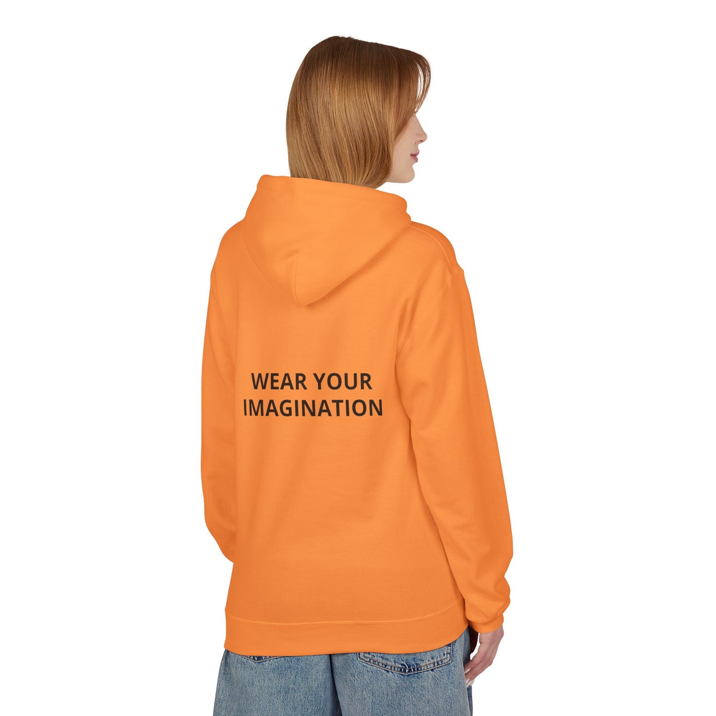 Hoodie — "Wear Your Imagination" Minimalist Inspirational Pullover