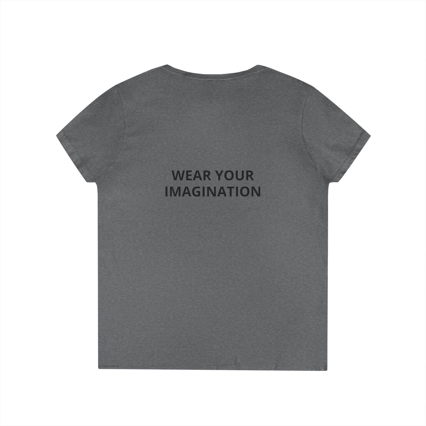 V-Neck T-Shirt — "Wear Your Imagination" Minimalist Inspirational Tee