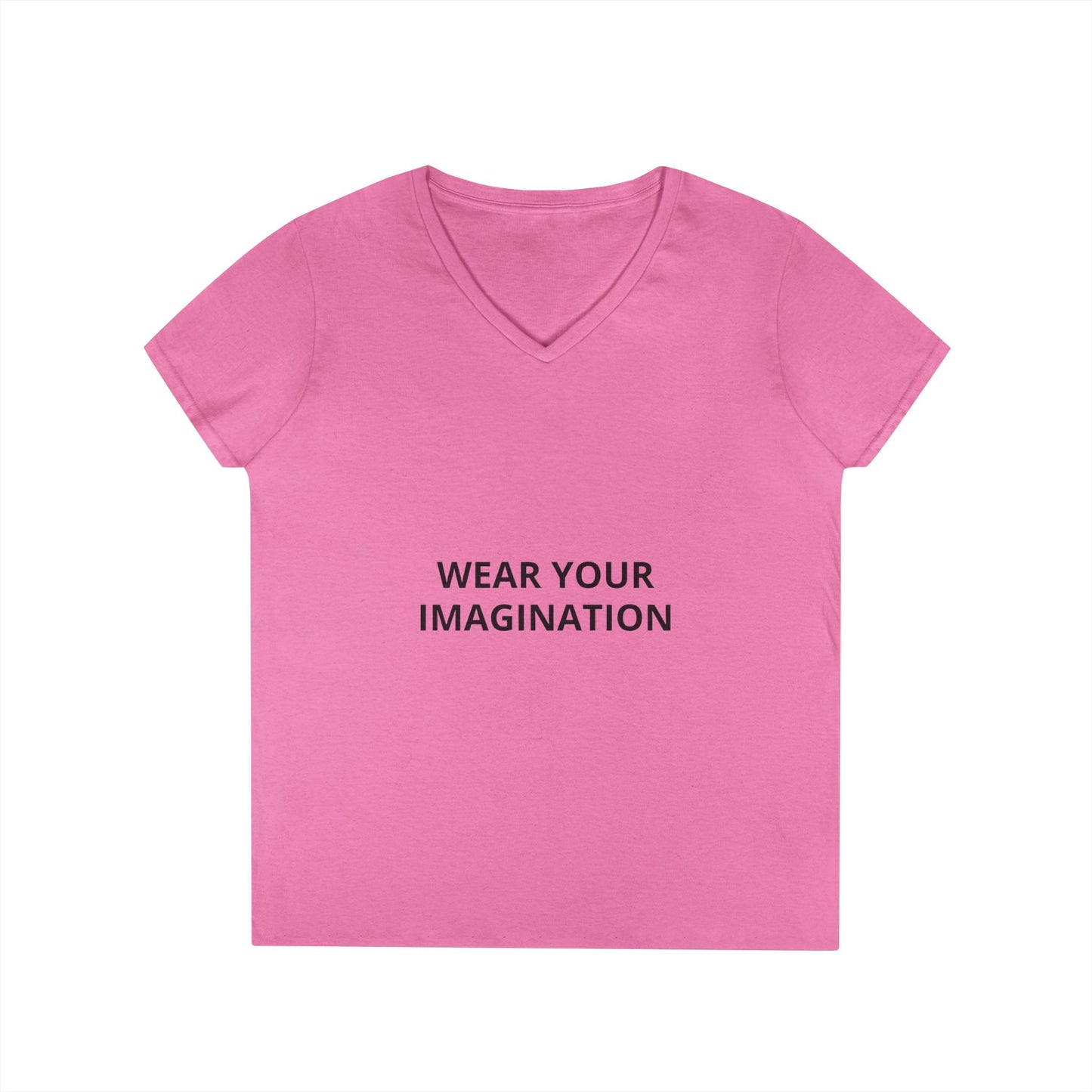 V-Neck T-Shirt — "Wear Your Imagination" Minimalist Inspirational Tee
