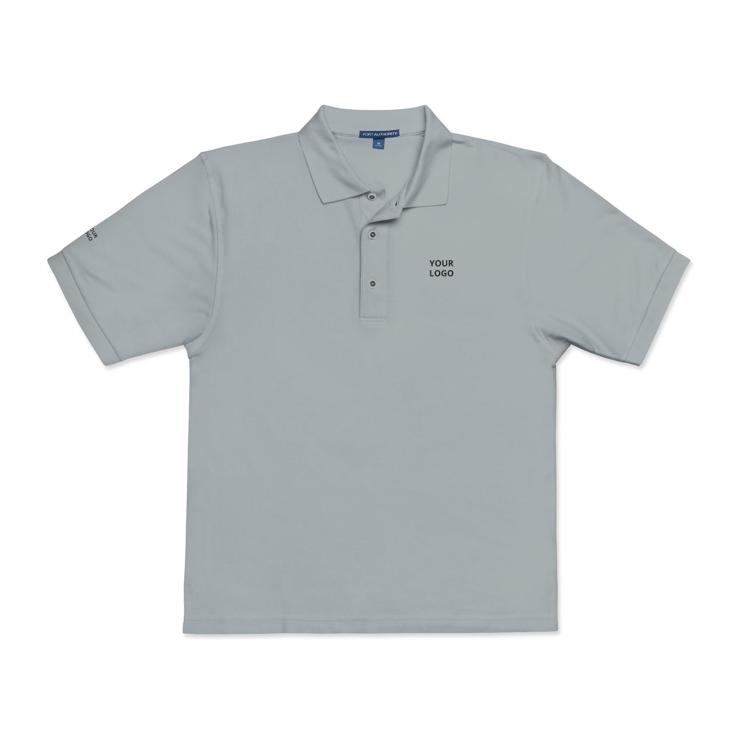 Embroidered Minimalist Polo — "YOUR LOGO" Chest Accent