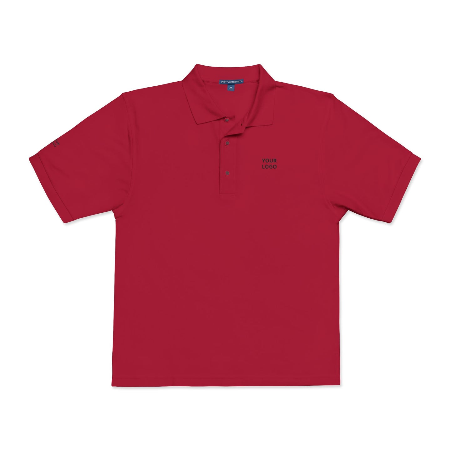 Embroidered Minimalist Polo — "YOUR LOGO" Chest Accent