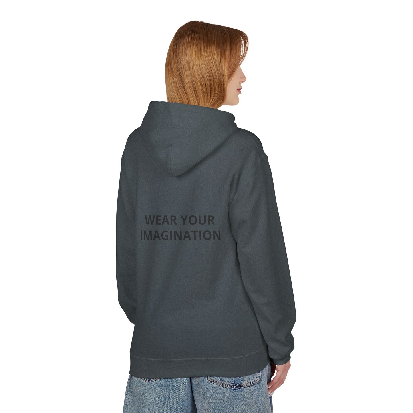 Hoodie — "Wear Your Imagination" Minimalist Inspirational Pullover