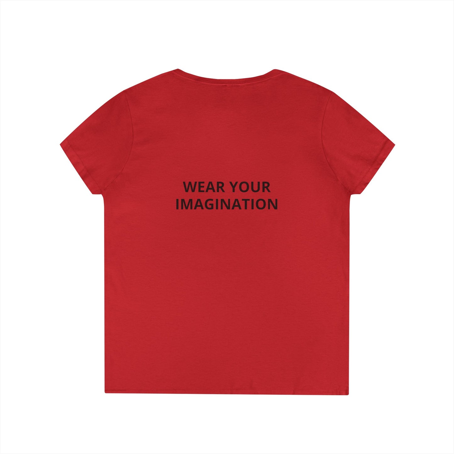 V-Neck T-Shirt — "Wear Your Imagination" Minimalist Inspirational Tee