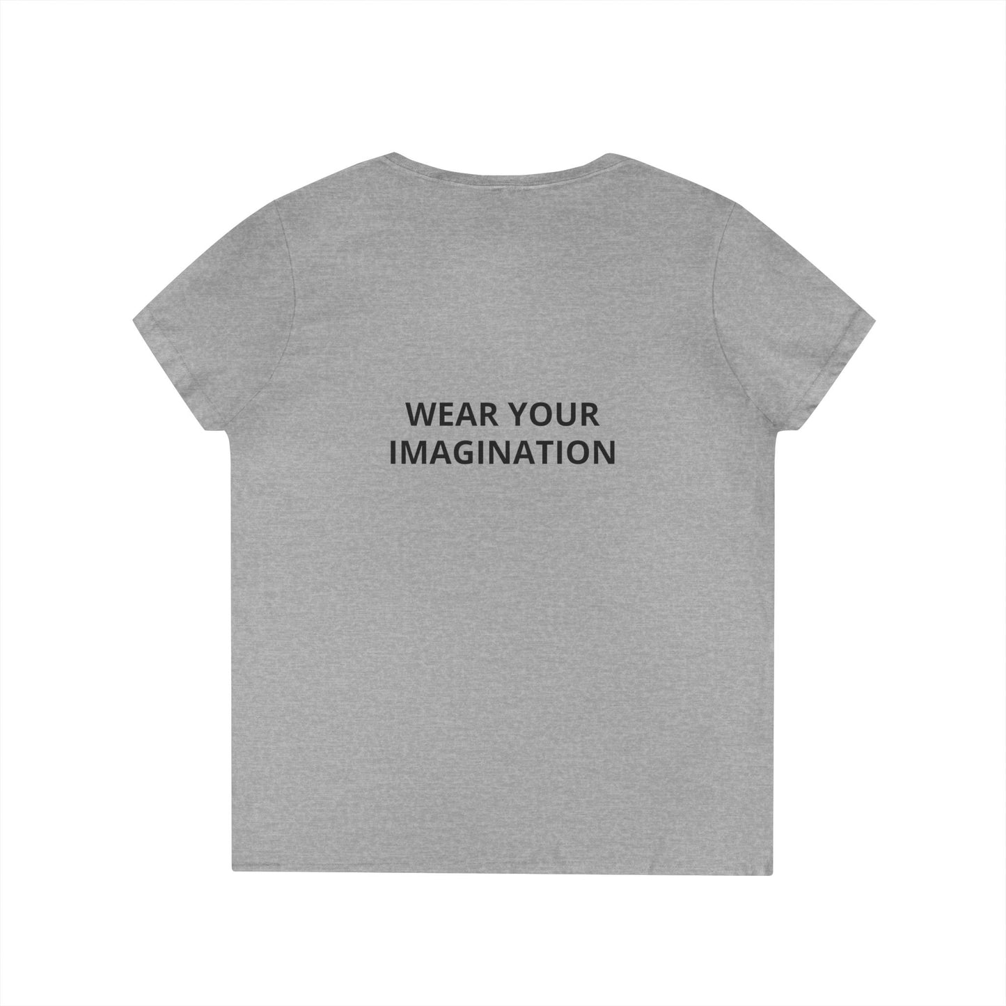 V-Neck T-Shirt — "Wear Your Imagination" Minimalist Inspirational Tee