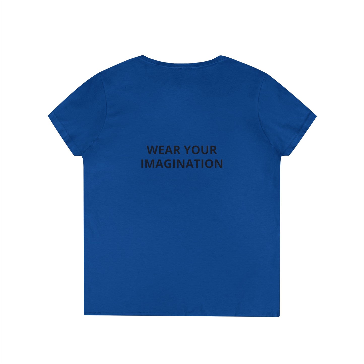 V-Neck T-Shirt — "Wear Your Imagination" Minimalist Inspirational Tee