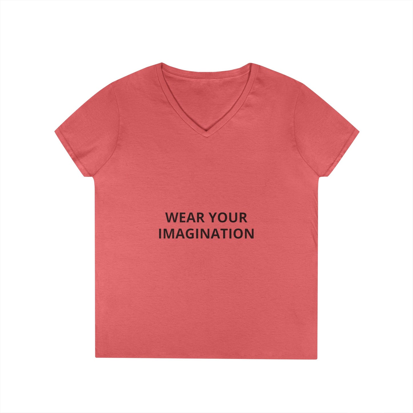 V-Neck T-Shirt — "Wear Your Imagination" Minimalist Inspirational Tee