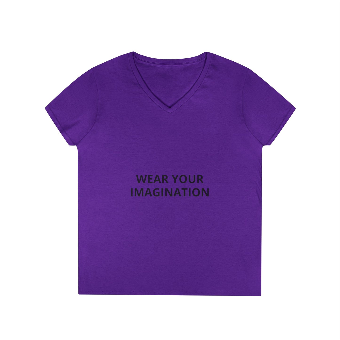 V-Neck T-Shirt — "Wear Your Imagination" Minimalist Inspirational Tee