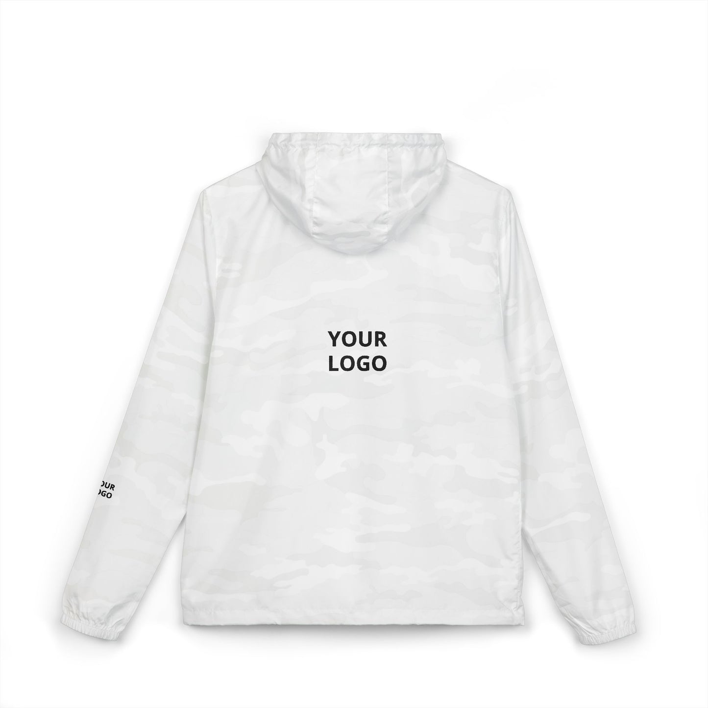 Windbreaker Jacket — Minimal "Your Logo" Lightweight Hooded Shell