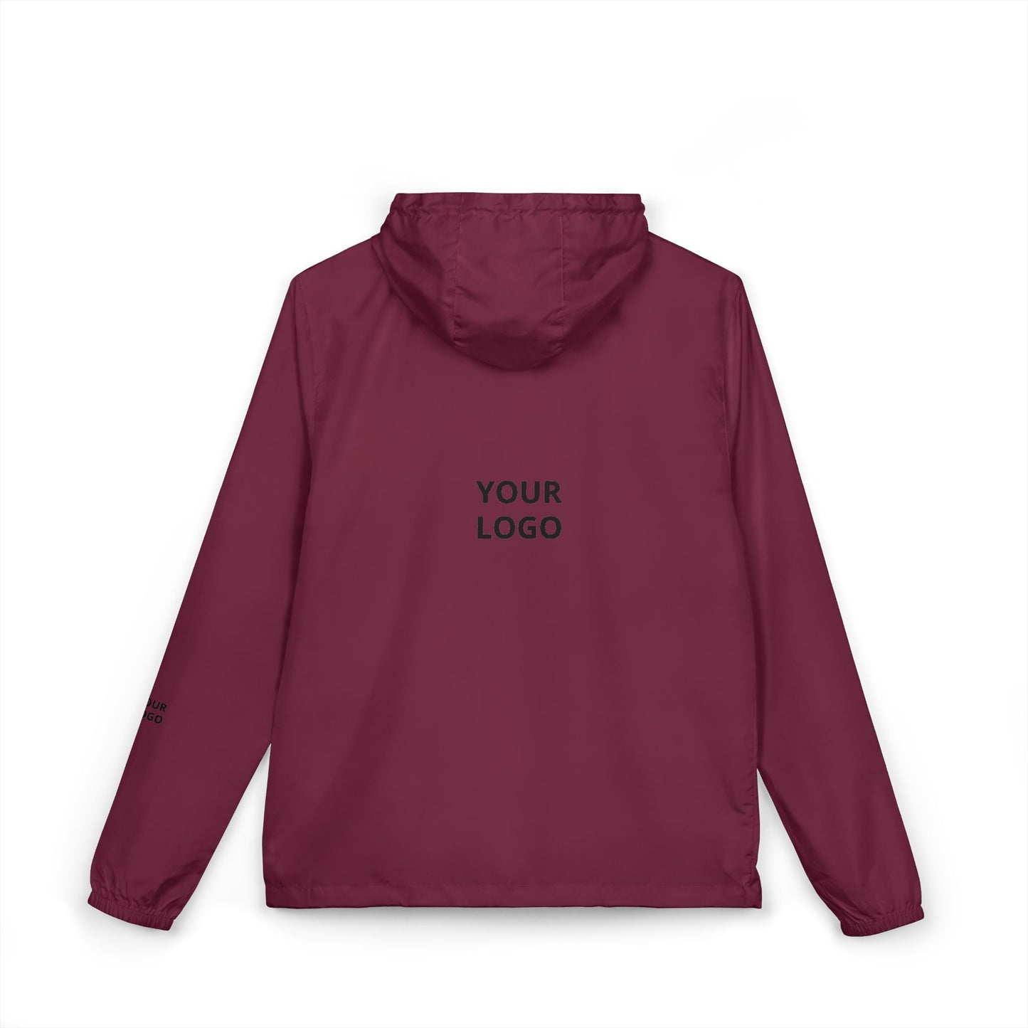 Windbreaker Jacket — Minimal "Your Logo" Lightweight Hooded Shell
