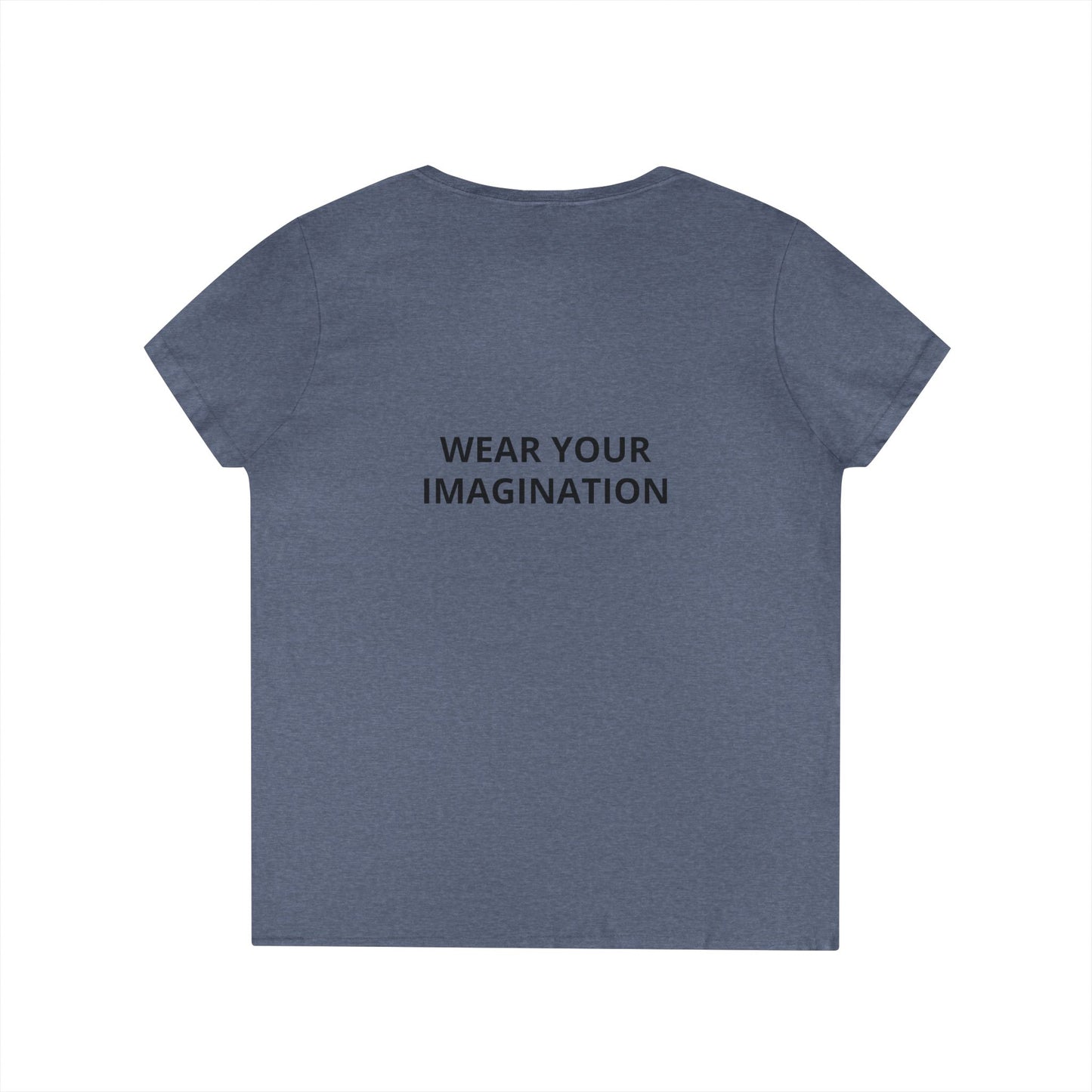 V-Neck T-Shirt — "Wear Your Imagination" Minimalist Inspirational Tee