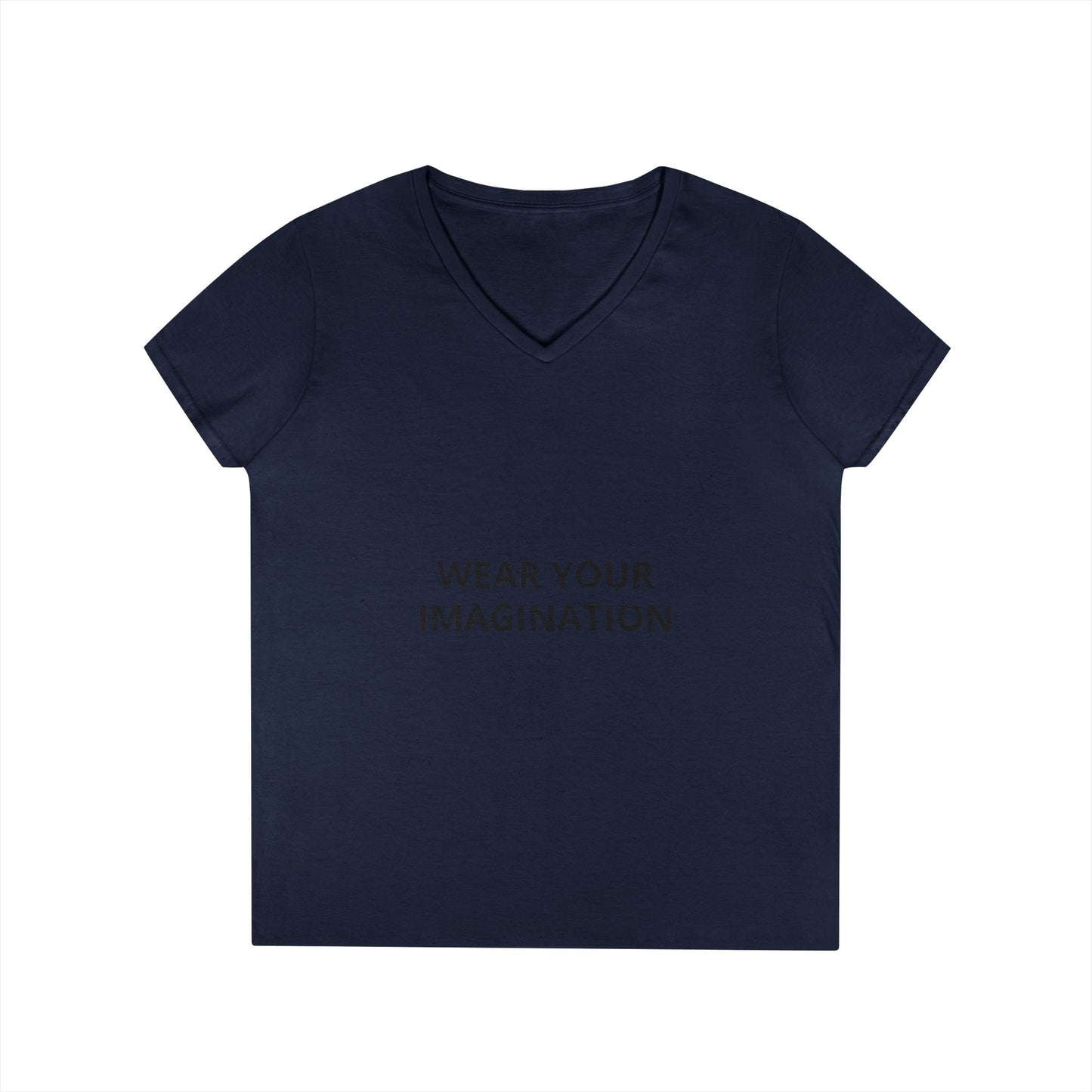 V-Neck T-Shirt — "Wear Your Imagination" Minimalist Inspirational Tee