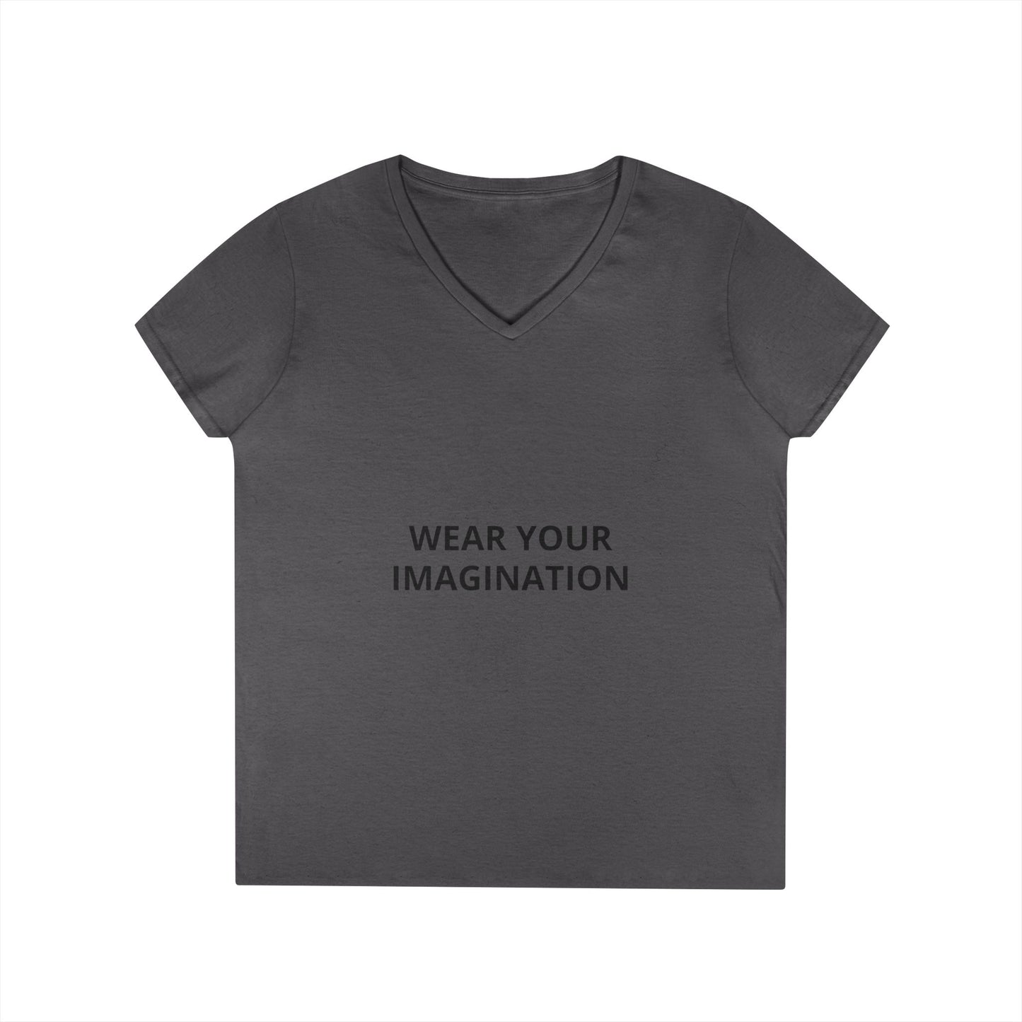 V-Neck T-Shirt — "Wear Your Imagination" Minimalist Inspirational Tee