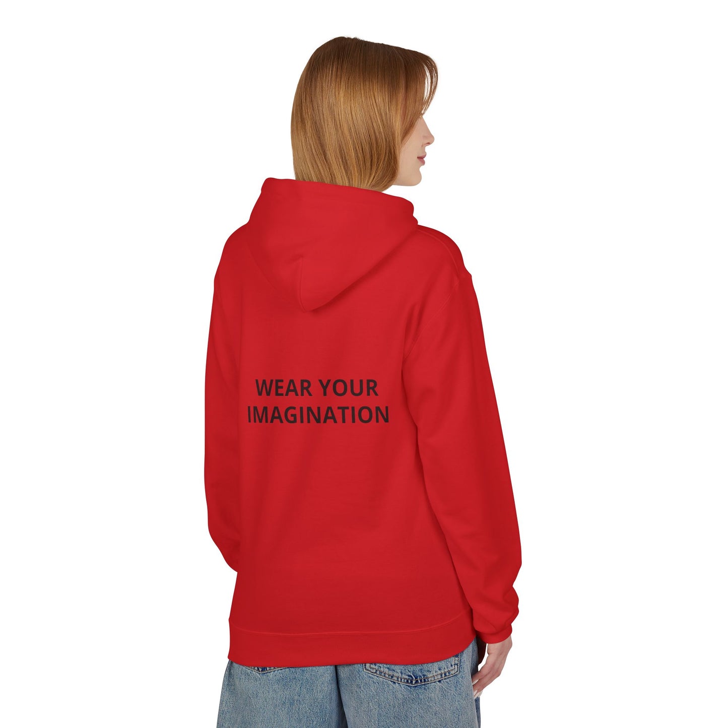 Hoodie — "Wear Your Imagination" Minimalist Inspirational Pullover